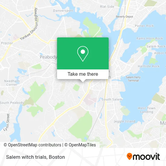 Salem witch trials map