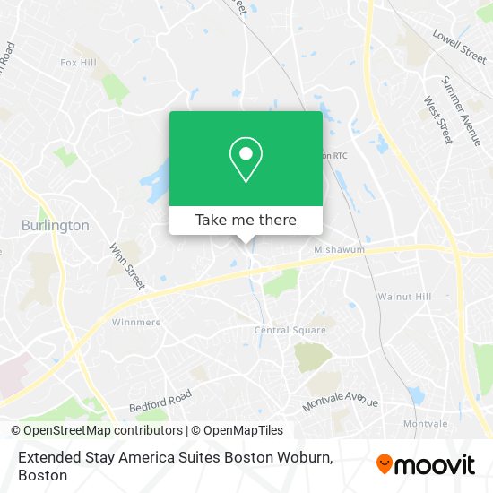 Extended Stay America Suites Boston Woburn map
