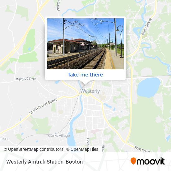 Westerly Amtrak Station map