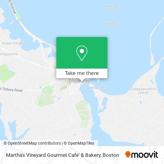 Mapa de Martha's Vineyard Gourmet Cafe' & Bakery