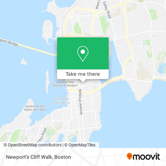 Newport's Cliff Walk map