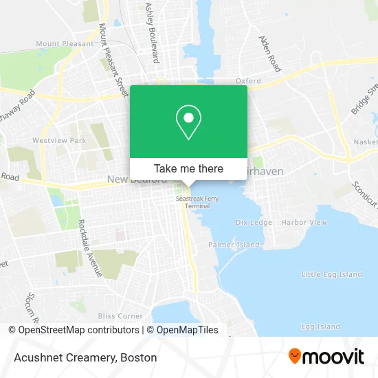 Acushnet Creamery map