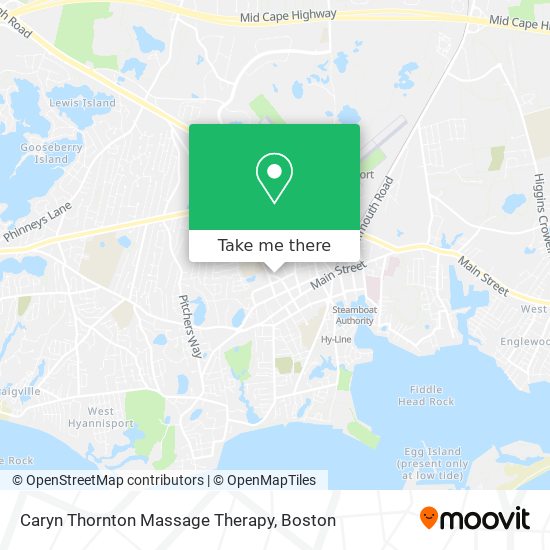 Caryn Thornton Massage Therapy map