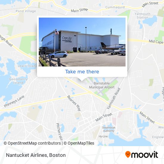 Mapa de Nantucket Airlines