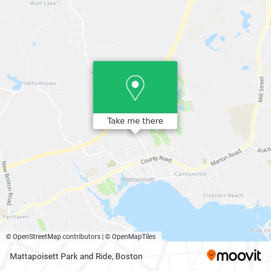 Mattapoisett Park and Ride map