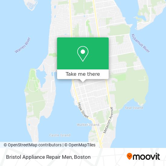 Bristol Appliance Repair Men map