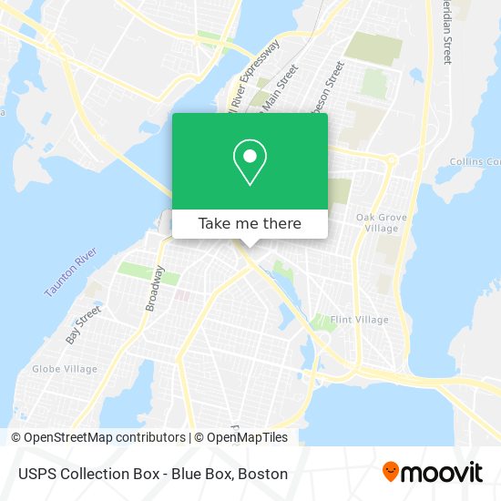 USPS Collection Box - Blue Box map