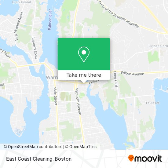 Mapa de East Coast Cleaning