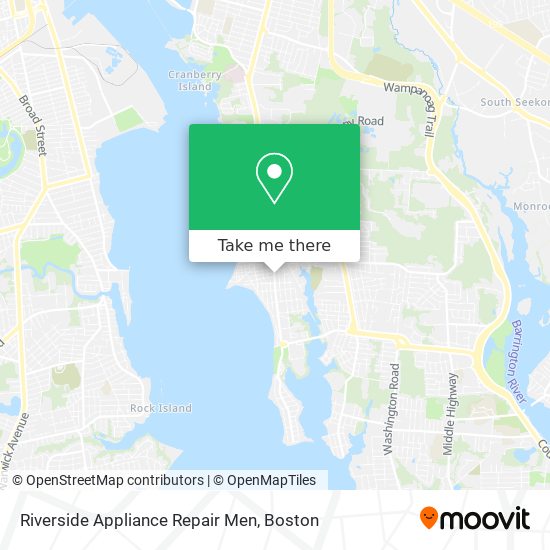 Riverside Appliance Repair Men map