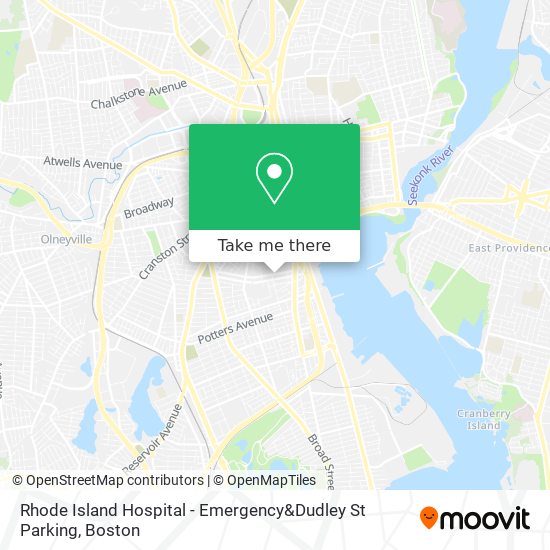 Rhode Island Hospital - Emergency&Dudley St Parking map
