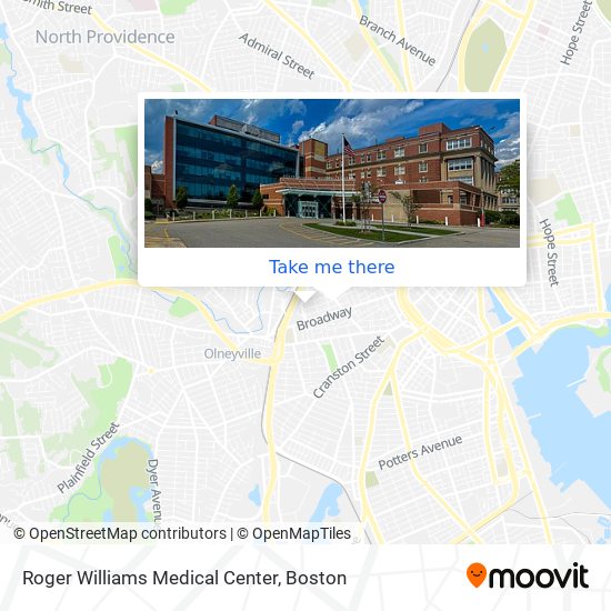 Mapa de Roger Williams Medical Center