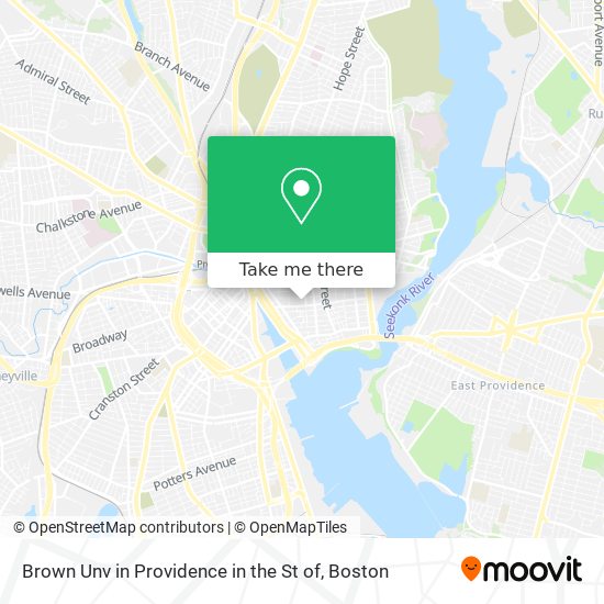 Mapa de Brown Unv in Providence in the St of