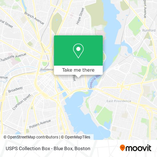 Mapa de USPS Collection Box - Blue Box