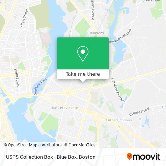 Mapa de USPS Collection Box - Blue Box