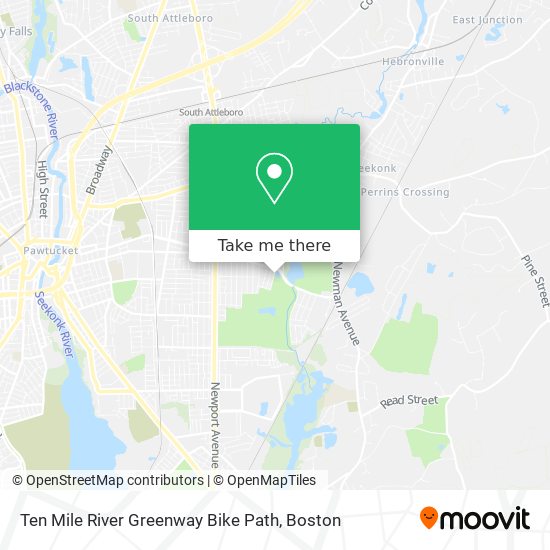 Ten Mile River Greenway Bike Path map