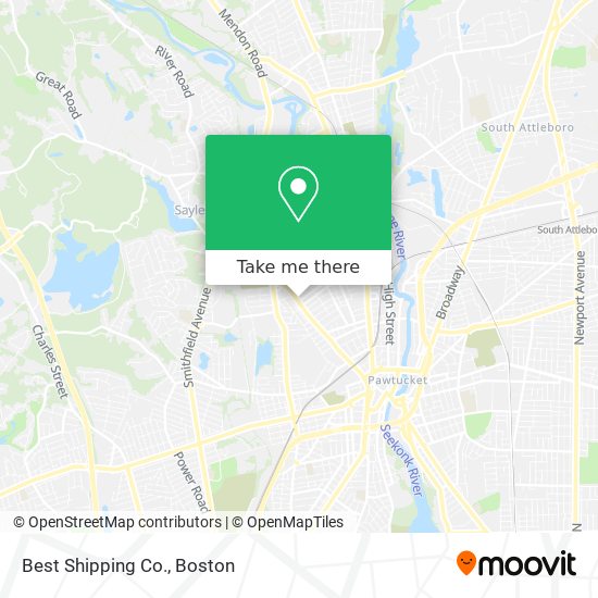 Best Shipping Co. map