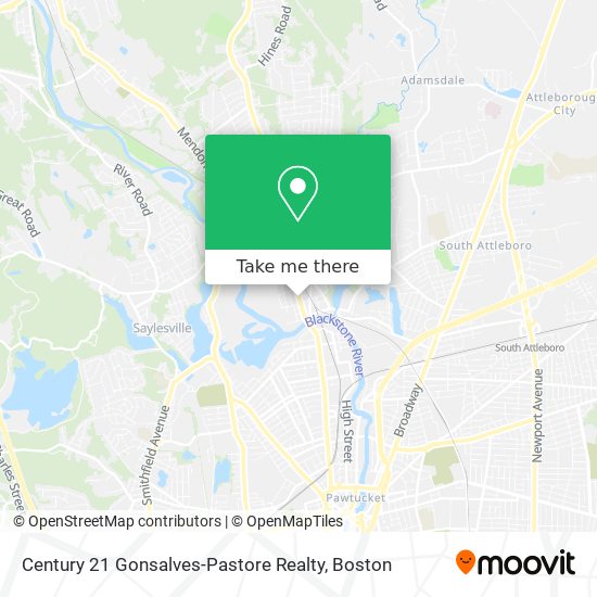 Century 21 Gonsalves-Pastore Realty map