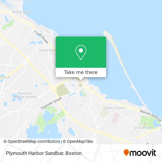 Plymouth Harbor Sandbar map