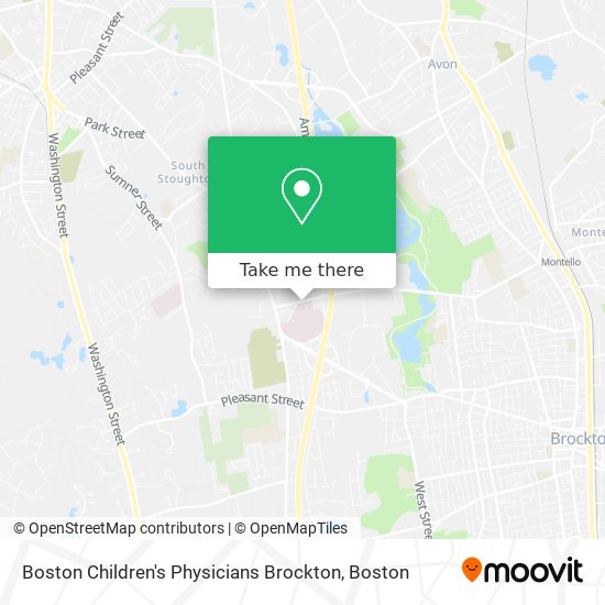 Boston Children's Physicians Brockton map