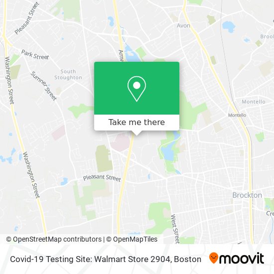 Covid-19 Testing Site: Walmart Store 2904 map