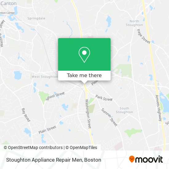 Stoughton Appliance Repair Men map