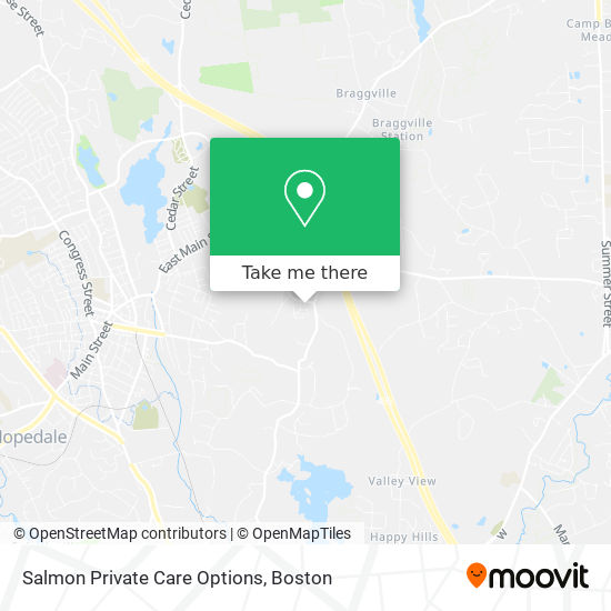 Salmon Private Care Options map