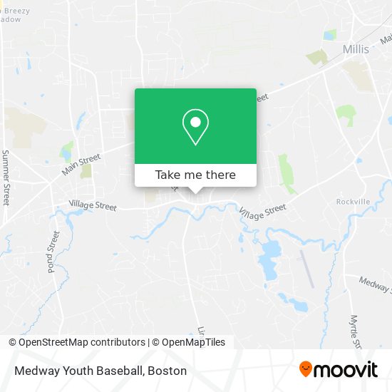 Medway Youth Baseball map