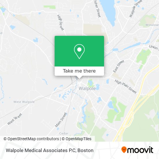 Mapa de Walpole Medical Associates P.C