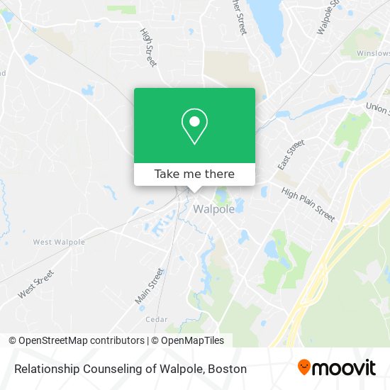 Relationship Counseling of Walpole map