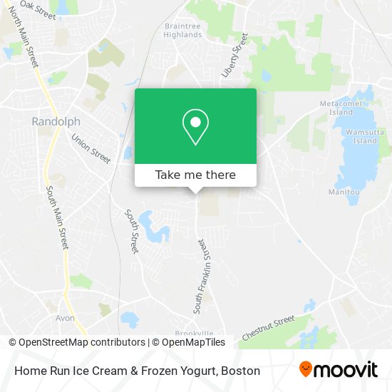 Mapa de Home Run Ice Cream & Frozen Yogurt