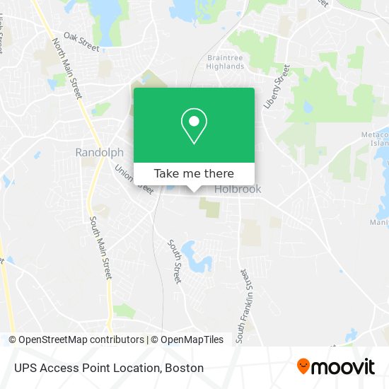 UPS Access Point Location map