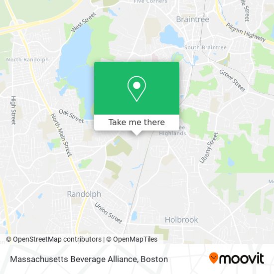 Mapa de Massachusetts Beverage Alliance