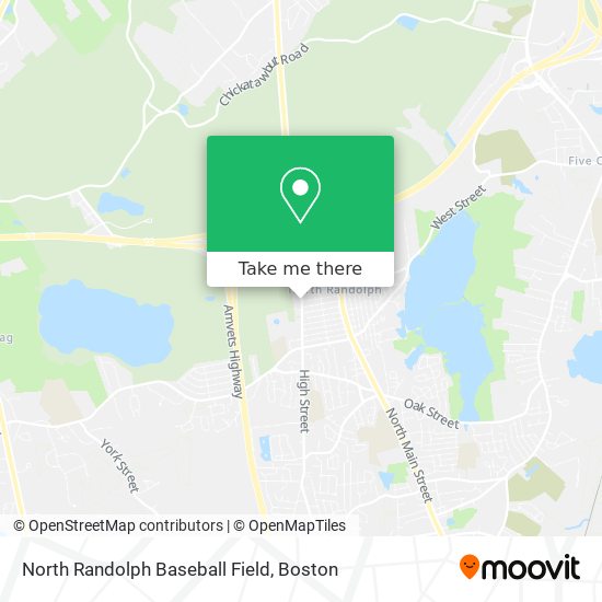 Mapa de North Randolph Baseball Field