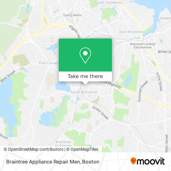 Mapa de Braintree Appliance Repair Men