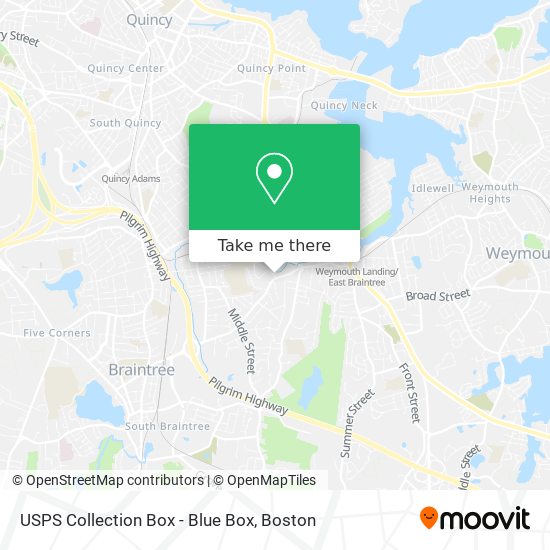 USPS Collection Box - Blue Box map