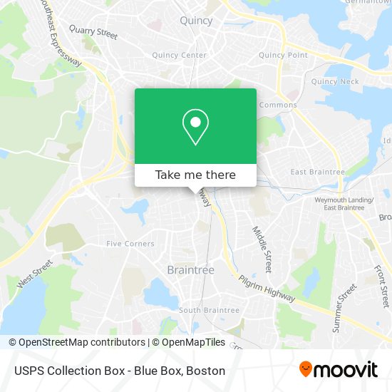 USPS Collection Box - Blue Box map