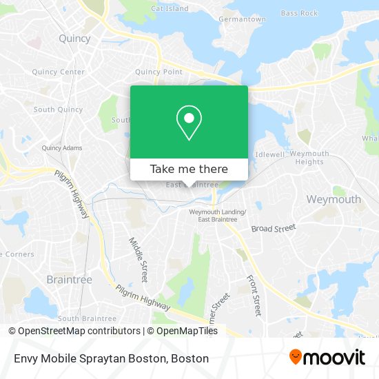 Envy Mobile Spraytan Boston map