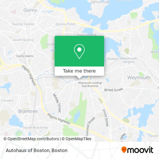 Autohaus of Boston map