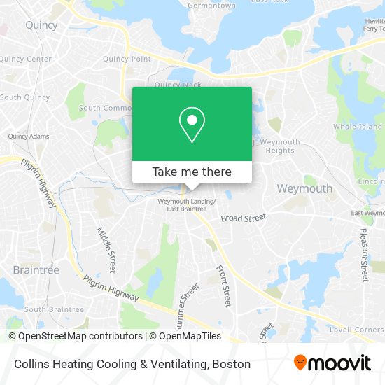 Collins Heating Cooling & Ventilating map