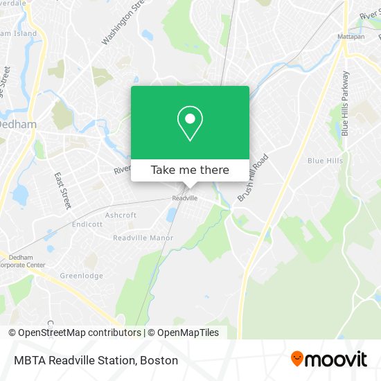 Mapa de MBTA Readville Station