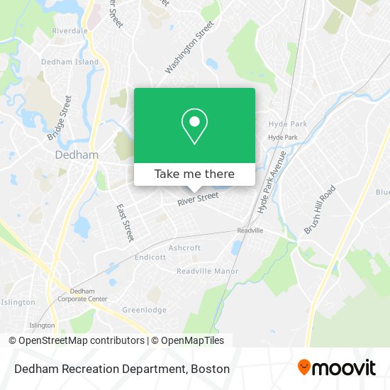 Dedham Recreation Department map