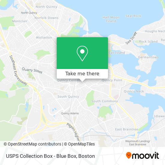 Mapa de USPS Collection Box - Blue Box