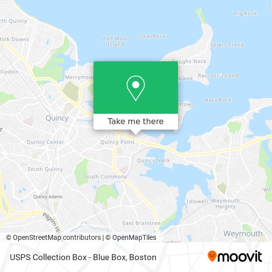 USPS Collection Box - Blue Box map