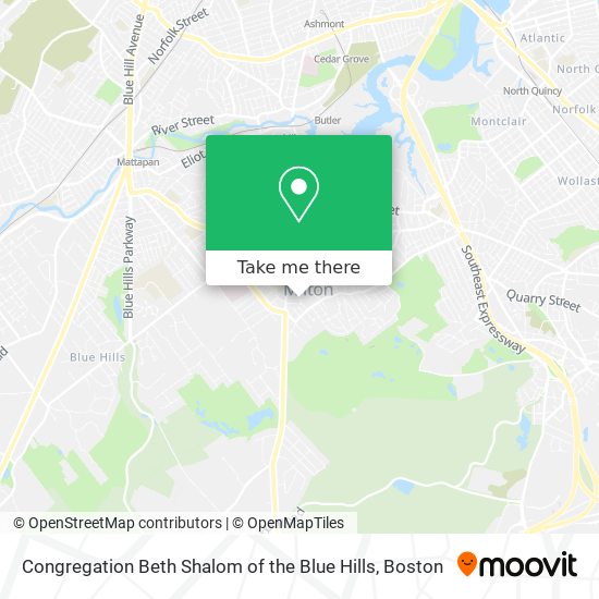 Congregation Beth Shalom of the Blue Hills map