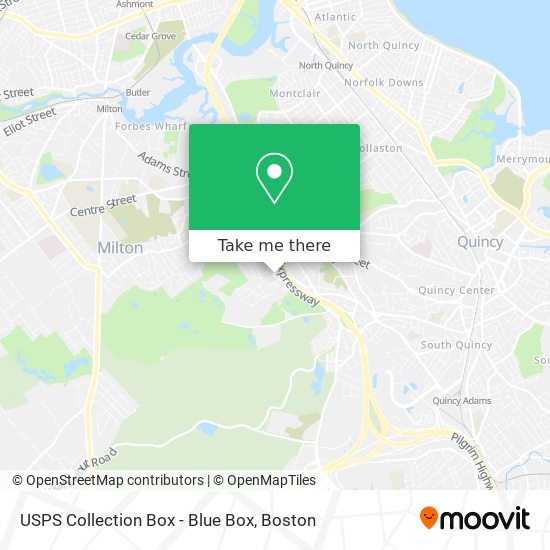 Mapa de USPS Collection Box - Blue Box