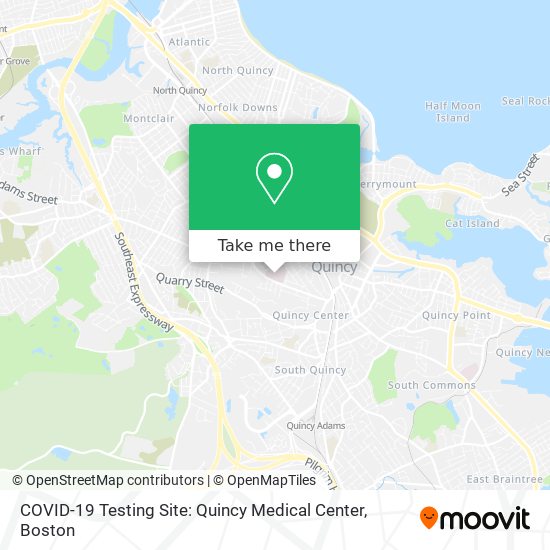 Mapa de COVID-19 Testing Site: Quincy Medical Center