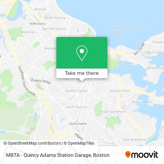 MBTA - Quincy Adams Station Garage map