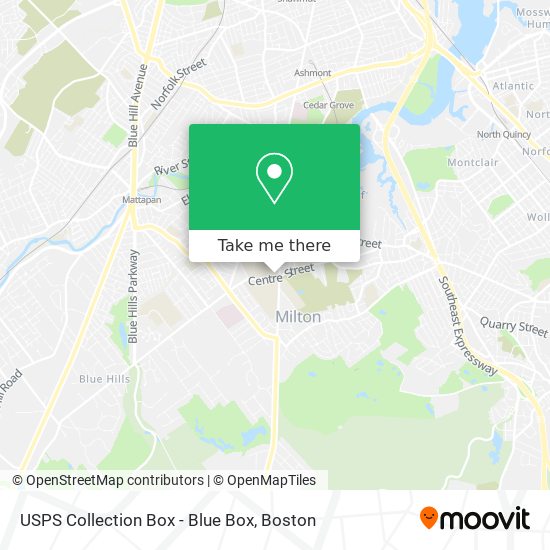 Mapa de USPS Collection Box - Blue Box