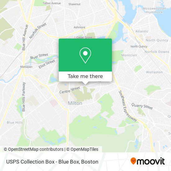 USPS Collection Box - Blue Box map