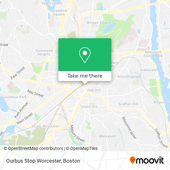 Mapa de Ourbus Stop Worcester